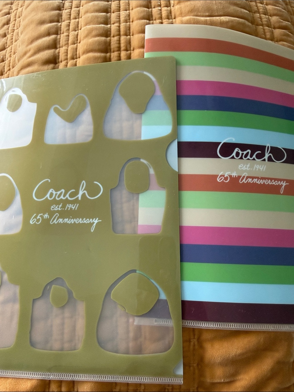 Coach Set of Two 65th Anniversary Filing Sleeves